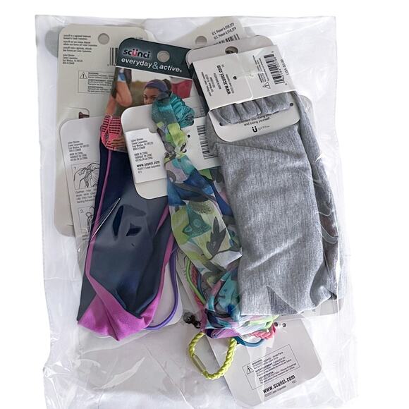 Huge Hair Accessory Lot 5+ Elastic Headbands Floral Metallic Clips Bundle - Picture 3 of 4